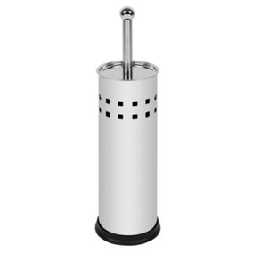 SupaHome Stainless Steel Toilet Brush Holder Silver (One Size)