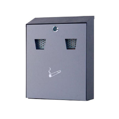 SupaHome Steel Cigarette Bin Grey (One Size)