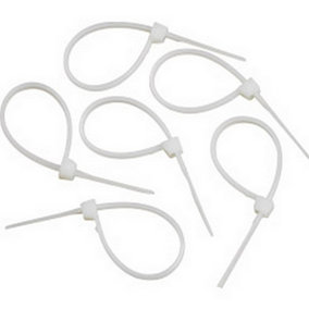SupaLec Cable Ties (Pack Of 100) White (3.6mm x 100mm)