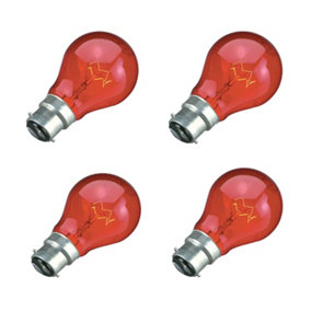 SupaLite Fireglow Bulb (Pack Of 10) Red (60w)