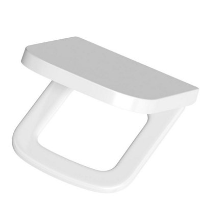 SupaPlumb DShape Soft Close Toilet Seat White (One Size) DIY at B&Q