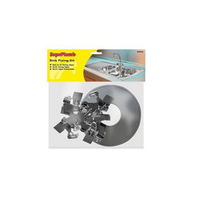 SupaPlumb Sink Fixing Kit Silver (21.5 x 10 x 3.5cm)