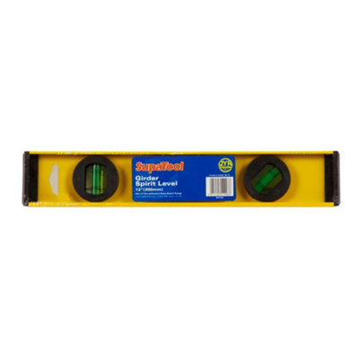 SupaTool 30cm Girder Spirit Level Yellow (One Size)