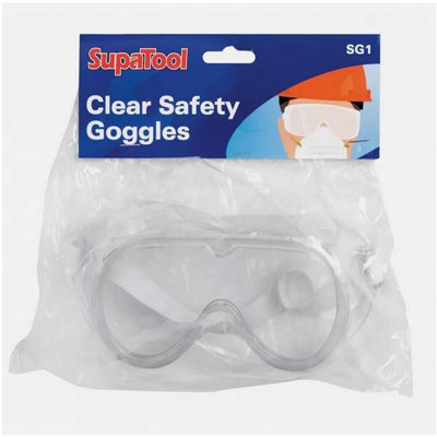 SupaTool Clear Safety Goggles - Impact-Resistant Eye Protection for DIY ...