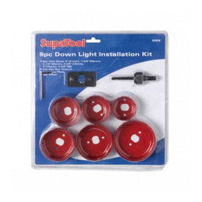 SupaTool Down Light Installation Kit (9 Piece Set) Red/Black (27.5 x 29 x 3cm)