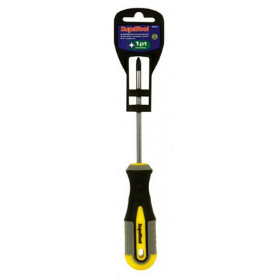 SupaTool Pozi Head Screwdriver Black/Yellow (200mm)