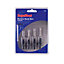 SupaTool Screw-Sink Countersink Drill Bit (Pack of 4) Black/Silver (One Size)