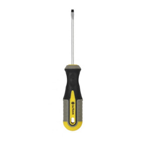 SupaTool Slotted Screwdriver Silver/Black/Yellow (26mm x 205mm x 44mm)