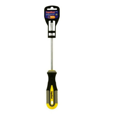 SupaTool Slotted Screwdriver Silver/Black/Yellow (30.5cm x 3.5cm x 4.5cm)