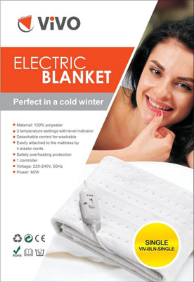 Super Comfy Luxury Electric Blanket - Single 150cm x 60cm 