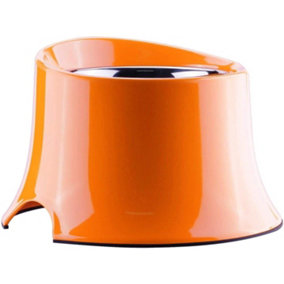 SUPER DESIGN Tall Dog Bowl Water / Food Elevated Feeding Bowl Large Orange 900Ml