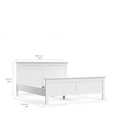 Lit king size 180 x 200 cm avec rangements coloris naturel + sommier