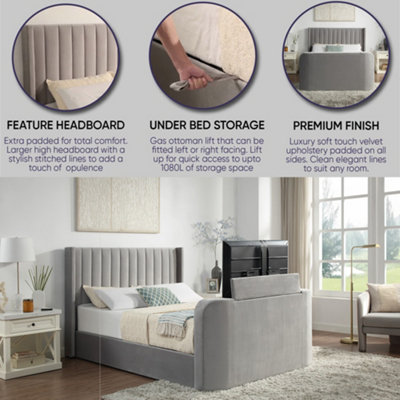 Footboard tv bed sales