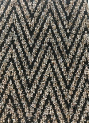 Super Magnum & Magnus Entrance Matting by Remland (Chevron Beige & Black, 10m x 2m)