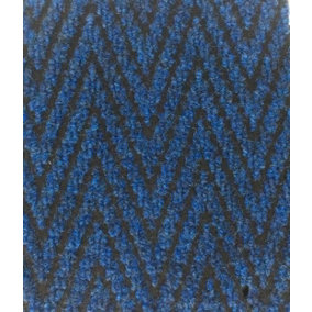 Super Magnum & Magnus Entrance Matting by Remland (Chevron Blue & Black, 2m x 2m)