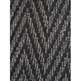 Super Magnum & Magnus Entrance Matting by Remland (Chevron Brown & Black, 2m x 2m)