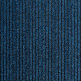 Super Magnum & Magnus Entrance Matting by Remland (Ribbed Blue & Black, 10.00 m x 2.00 m)