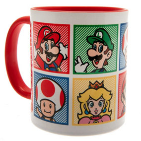 Super Mario Colours Mug Red/White (One Size)