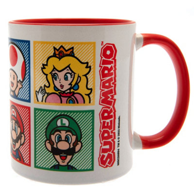 Super Mario Colours Mug Red/White (One Size)