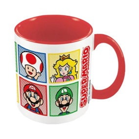 Super Mario Inner Two Tone Mug White/Red/Yellow (One Size)