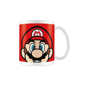 Super Mario Mario Face Peeking Mug Red (One Size)