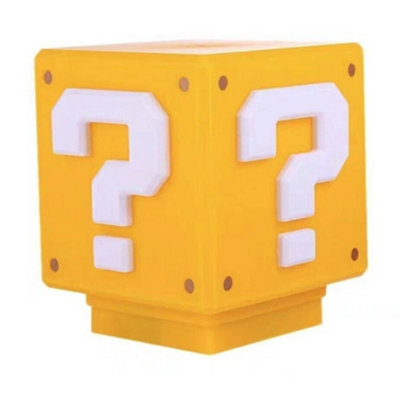 Super Mario Question Block LED Night Light with Sound USB Rechargeable ...