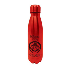 Super Mario Water Bottle Red/Black (One Size)