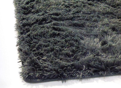 Super Soft Anti-Slip Shaggy Rug Grey Charcoal 120 x 170cm - 7