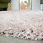 Super Soft Blush Pink Shaggy Area Rug 200x290cm