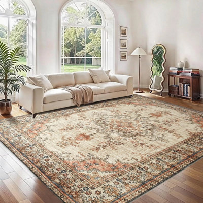 Super Soft Cashmere Rug Non Slip Luxury Large Area Living Room Bedroom ...