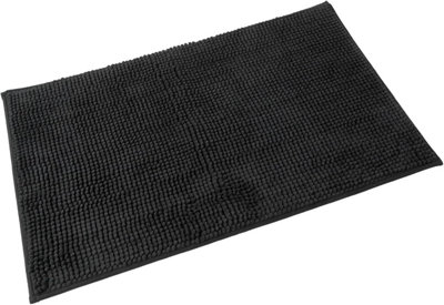 Super Soft Chloe Microfiber Bath Mat 50 x 80cm - Black