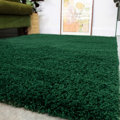 Super Soft Emerald Green Shaggy Area Rug 240x330cm