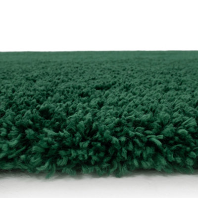 Super Soft Emerald Green Shaggy Area Rug 60x110cm