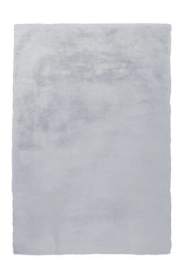 Super Soft Grey Blue Faux Rabbit Fur Luxurious Rug - 160cm X 230cm