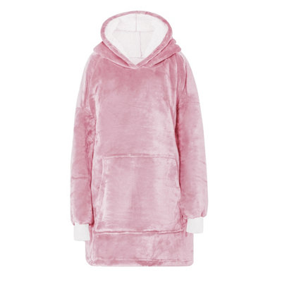 Super Soft Luxury teddy fleece hoodie - Pink | DIY at Bu0026Q