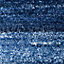 Super Soft Navy Blue Mottled Striped Shaggy Runner Rug 60x240cm