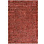 Super Soft Red Brown Mottled Shaggy Area Rug 160x230cm