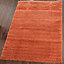 Super Soft Terracotta Orange Shaggy Area Rug 120x170cm