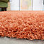 Super Soft Terracotta Orange Shaggy Area Rug 120x170cm