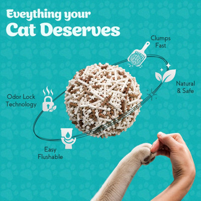 Super Tofu Clumping Cat Litter 10L -Advanced Formula, with Cassava & Coffee