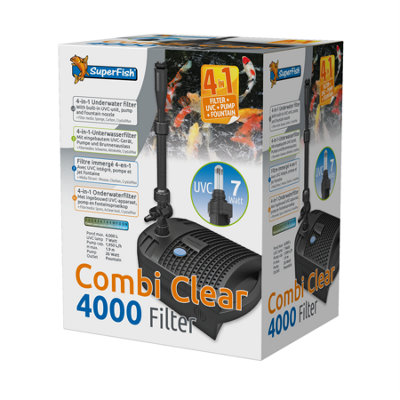 Shop Superfish Combi Clear 4000 Fish Pond Filter All In One UVC Media ...