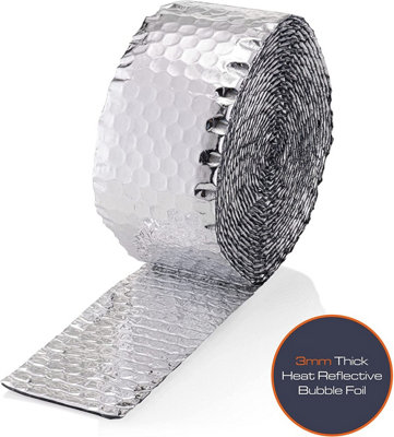 Superfoil Pipe Wrap Insulation Bubble Wrap Pipe & Duct Winter Protection 7.5M x 80mm - 4