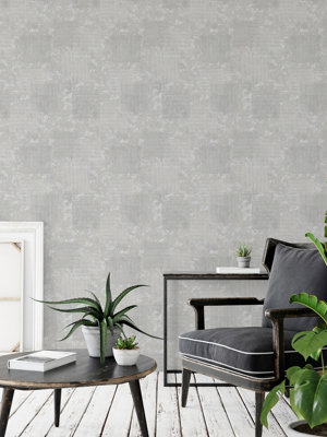 Superfresco Armature Textured Grey Wallpaper