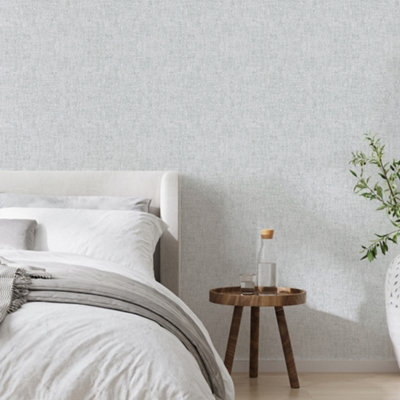 Superfresco Caress Texture Grey Plain Wallpaper