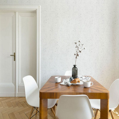 Superfresco Easy Alpine Plain White / Glitter Wallpaper DIY at B&Q