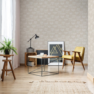 Superfresco Easy Aura Floral Taupe Wallpaper
