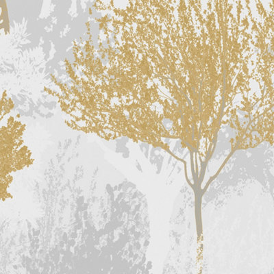 Superfresco Easy Birch Forest Mustard Wallpaper