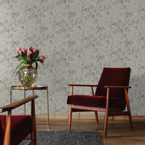 Superfresco Easy Birds of a Feathers Floral Fern Wallpaper