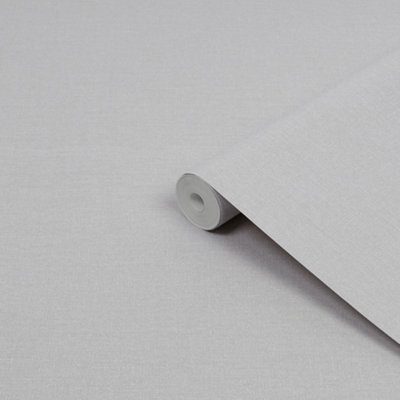 Superfresco Easy Calico Textured Plain Grey Wallpaper