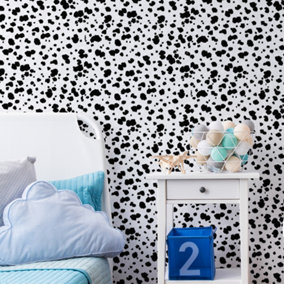 Superfresco Easy Dalmatian Black and White Wallpaper